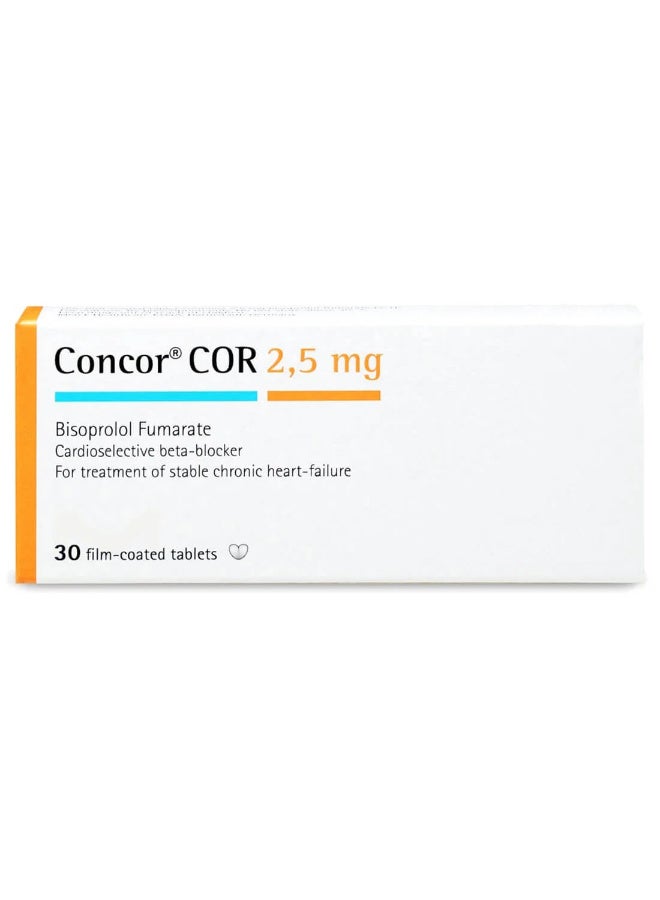 Concor Cor 2.5 mg bisoprolol 30 Tablets - Image 1